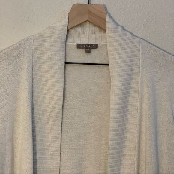 Lilla P Cream Cardigan with Shawl Collar and Relaxed Fit. - Picture 3 of 10